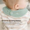 imageKonssy 10Pack Muslin Baby Bibs Soft Cotton Bandana Bibs for Drooling ampamp Teething Unisex Solid Colors for Boys ampamp Girls Newborn ampamp InfantBlue