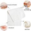 imageKonssy 10Pack Muslin Baby Burp Cloths Sets for Baby Girls and Boys 100 Cotton Soft ampamp Absorbent Burp Rags for Newborn ampamp InfantGreen
