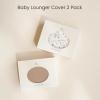 imageKonssy 2 Pack Baby Lounger Cover Stretchy and Soft Newborn Lounger Cover Infant Lounger Slipcover for Boys Girls Covers Only Pink SpringPinkClay  Beige
