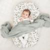 imageKonssy 2 Pack Baby Lounger Cover Stretchy and Soft Newborn Lounger Cover Infant Lounger Slipcover for Boys Girls Covers Only Pink SpringPinkGreen Leaves Green