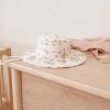 imageKonssy 2 Pack Muslin Baby Sun Hat UPF 50 Sun Protection Baby Bucket Hat Summer Beach Hats with Wide Brim for Boys ampamp GirlsPinkfloral