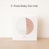 imageKonssy 2 Pack Muslin Baby Sun Hat UPF 50 Sun Protection Baby Bucket Hat Summer Beach Hats with Wide Brim for Boys ampamp GirlsPinkwhite