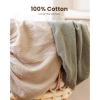 imageKonssy 2 Pack Muslin Bassinet Sheets for Baby Boy 100 Cotton Soft Breathable Bassinet Mattress Sheets Fit for Hourglass Oval Cradle Rectangle Mattress Fog GreenCreamFog Green cream