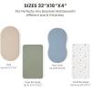imageKonssy 2 Pack Muslin Bassinet Sheets for Baby Boy 100 Cotton Soft Breathable Bassinet Mattress Sheets Fit for Hourglass Oval Cradle Rectangle Mattress Fog GreenCreamFog Green cream