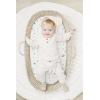 imageKonssy 2 Pack Muslin Bassinet Sheets for Baby Boy 100 Cotton Soft Breathable Bassinet Mattress Sheets Fit for Hourglass Oval Cradle Rectangle Mattress Fog GreenCreamStar blue