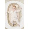imageKonssy 2 Pack Muslin Bassinet Sheets for Baby Boy 100 Cotton Soft Breathable Bassinet Mattress Sheets Fit for Hourglass Oval Cradle Rectangle Mattress Fog GreenCreamFog Green cream