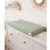 imageKonssy 2 Pack Muslin Changing Pad Covers for Boys Ultra Soft ampamp Breathable Cotton Baby Diaper Changing Table Covers Neutral Nursery Diaper Changing Pad Sheets Fog GreenCreamWoodland  Sage