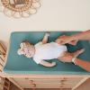 imageKonssy 2 Pack Muslin Changing Pad Covers for Boys Ultra Soft ampamp Breathable Cotton Baby Diaper Changing Table Covers Neutral Nursery Diaper Changing Pad Sheets Fog GreenCreamElephant  Teal