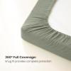 imageKonssy 2 Pack Muslin Changing Pad Covers for Boys Ultra Soft ampamp Breathable Cotton Baby Diaper Changing Table Covers Neutral Nursery Diaper Changing Pad Sheets Fog GreenCreamFog Green Cream