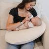 imageKonssy 2 Pack Nursing Pillow Covers Stretchy and Soft Nursing Cover for Breastfeeding Pillow Slipcover for Baby Girls Boys Newborn Pink Spring PinkBeige  Pink