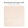 imageKonssy 2Pack Muslin Hooded Baby Towels 100 Cotton UltraSoft ampamp Absorbent Baby Bath Towels with Hood for Newborn ampamp Infant Pink Floral30quot x 30quotCream  Blossom