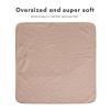 imageKonssy 2Pack Muslin Hooded Baby Towels 100 Cotton UltraSoft ampamp Absorbent Baby Bath Towels with Hood for Newborn ampamp Infant Pink Floral30quot x 30quotTaupe soft Blooms