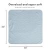 imageKonssy 2Pack Muslin Hooded Baby Towels 100 Cotton UltraSoft ampamp Absorbent Baby Bath Towels with Hood for Newborn ampamp Infant Pink Floral30quot x 30quotBlue  Blue Whale