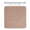 imageKonssy 2Pack Muslin Hooded Baby Towels 100 Cotton UltraSoft ampamp Absorbent Baby Bath Towels with Hood for Newborn ampamp Infant Pink Floral30quot x 30quotCream  Camel
