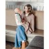 imageKonssy 2Pack Muslin Nursing Cover Up for Breastfeeding Moms with Rigid Hoop 100 Cotton Lightweight ampamp Breathable Breastfeeding Cover Adjustable ampamp ComfortSoft Blooms Taupe