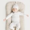 imageKonssy 6 Pack Baby Newborn Hats Set Knot Beanie Hats Soft for Infant Baby Girls Boys Caps 06 MonthsCheckered dots white Dots beige pink baby Pink