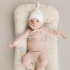 imageKonssy 6 Pack Baby Newborn Hats Set Knot Beanie Hats Soft for Infant Baby Girls Boys Caps 06 MonthsWhite beige gray black clay green