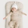 imageKonssy 6 Pack Baby Newborn Hats Set Knot Beanie Hats Soft for Infant Baby Girls Boys Caps 06 MonthsWhite gray clay ice Blue blue dark Gray