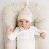 imageKonssy 8 Pack Baby Newborn Hats Set Knot Beanie Hats Soft for Infant Baby Girls Boys Caps 06 MonthsGrey green clay beige black navy Blue dark Blue
