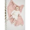 imageKonssy Baby Blankets for Unisex Boys Girls Super Soft Nursery Minky Blankets with Muslin Cotton Front and Dotted Fleece Backing Printed Bed Throws NewbornPink
