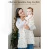 imageKonssy Baby Blankets for Unisex Boys Girls Super Soft Nursery Minky Blankets with Muslin Cotton Front and Dotted Fleece Backing Printed Bed Throws NewbornBlossom