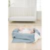 imageKonssy Baby Blankets for Unisex Boys Girls Super Soft Nursery Minky Blankets with Muslin Cotton Front and Dotted Fleece Backing Printed Bed Throws NewbornBlue