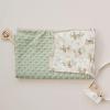 imageKonssy Baby Blankets for Unisex Boys Girls Super Soft Nursery Minky Blankets with Muslin Cotton Front and Dotted Fleece Backing Printed Bed Throws NewbornWoodland
