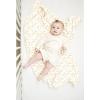 imageKonssy Baby Blankets for Unisex Boys Girls Super Soft Nursery Minky Blankets with Muslin Cotton Front and Dotted Fleece Backing Printed Bed Throws NewbornFloral