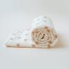 imageKonssy Baby Blankets for Unisex Boys Girls Super Soft Nursery Minky Blankets with Muslin Cotton Front and Dotted Fleece Backing Printed Bed Throws NewbornWarm Sun