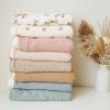 imageKonssy Baby Blankets for Unisex Boys Girls Super Soft Nursery Minky Blankets with Muslin Cotton Front and Dotted Fleece Backing Printed Bed Throws NewbornBlue