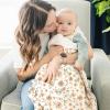 imageKonssy Baby Blankets for Unisex Boys Girls Super Soft Nursery Minky Blankets with Muslin Cotton Front and Dotted Fleece Backing Printed Bed Throws NewbornFlourish