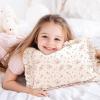 imageKonssy Flounce Muslin Toddler Pillowcase Soft Cotton Toddler Pillow Case for 13x18 Pillow Breathable Travel Kids Baby Pillowcases with Envelope Closure PinkFloral