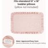 imageKonssy Flounce Muslin Toddler Pillowcase Soft Cotton Toddler Pillow Case for 13x18 Pillow Breathable Travel Kids Baby Pillowcases with Envelope Closure PinkPink