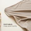 imageKonssy Knit Baby Blanket 2 Pack Soft Ribbed Swaddle Receiving Blankets for Boys ampamp Girls Lightweight Cozy Swaddling Wrap for Newborns Infants ampamp Toddlers 33x42 Inch Beige SageCamel  Beige