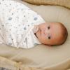 imageKonssy Knit Baby Blanket 2 Pack Soft Ribbed Swaddle Receiving Blankets for Boys ampamp Girls Lightweight Cozy Swaddling Wrap for Newborns Infants ampamp Toddlers 33x42 Inch Beige SageStar  Blue