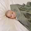 imageKonssy Knit Baby Blanket 2 Pack Soft Ribbed Swaddle Receiving Blankets for Boys ampamp Girls Lightweight Cozy Swaddling Wrap for Newborns Infants ampamp Toddlers 33x42 Inch Beige SageBeige  Sage