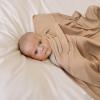 imageKonssy Knit Baby Blanket 2 Pack Soft Ribbed Swaddle Receiving Blankets for Boys ampamp Girls Lightweight Cozy Swaddling Wrap for Newborns Infants ampamp Toddlers 33x42 Inch Beige SageClay  Beige