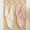 imageKonssy Knit Baby Blanket 2 Pack Soft Ribbed Swaddle Receiving Blankets for Boys ampamp Girls Lightweight Cozy Swaddling Wrap for Newborns Infants ampamp Toddlers 33x42 Inch Beige SagePink  Beige