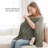 imageKonssy Knit Nursing Cover for Breastfeeding 360 Full Privacy Breathable Breastfeeding Cover Multiuse Carseat Canopy Blush BeigeArmy Green
