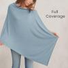imageKonssy Knit Nursing Cover for Breastfeeding 360 Full Privacy Breathable Breastfeeding Cover Multiuse Carseat Canopy Blush BeigeBlue