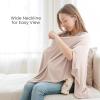 imageKonssy Knit Nursing Cover for Breastfeeding 360 Full Privacy Breathable Breastfeeding Cover Multiuse Carseat Canopy Blush BeigeBlush Beige
