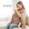 imageKonssy Knit Nursing Cover for Breastfeeding 360 Full Privacy Breathable Breastfeeding Cover Multiuse Carseat Canopy Blush BeigeClay