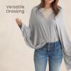 imageKonssy Knit Nursing Cover for Breastfeeding 360 Full Privacy Breathable Breastfeeding Cover Multiuse Carseat Canopy Blush BeigeGrey