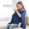 imageKonssy Knit Nursing Cover for Breastfeeding 360 Full Privacy Breathable Breastfeeding Cover Multiuse Carseat Canopy Blush BeigeNavy