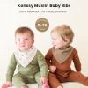 imageKonssy Muslin Baby Bibs 10 Pack Baby Bandana Drool Bibs 100 Cotton for Unisex Boys and Girls Soft Absorbent Set for Teething and DroolingCamel