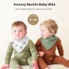 imageKonssy Muslin Baby Bibs 10 Pack Baby Bandana Drool Bibs 100 Cotton for Unisex Boys and Girls Soft Absorbent Set for Teething and DroolingCerulean