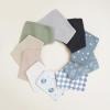 imageKonssy Muslin Baby Bibs 10 Pack Baby Bandana Drool Bibs 100 Cotton for Unisex Boys and Girls Soft Absorbent Set for Teething and DroolingCerulean
