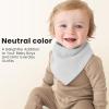 imageKonssy Muslin Baby Bibs 10 Pack Baby Bandana Drool Bibs 100 Cotton for Unisex Boys and Girls Soft Absorbent Set for Teething and DroolingCerulean