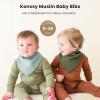 imageKonssy Muslin Baby Bibs 10 Pack Baby Bandana Drool Bibs 100 Cotton for Unisex Boys and Girls Soft Absorbent Set for Teething and DroolingClassic