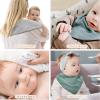 imageKonssy Muslin Baby Bibs 10 Pack Baby Bandana Drool Bibs 100 Cotton for Unisex Boys and Girls Soft Absorbent Set for Teething and DroolingClay